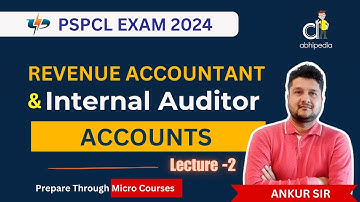 PSPCL Exam 2024 | Revenue Accountant | Internal Auditor | Accountancy | Micro Course | abhipedia