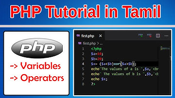 PHP tutorial in tamil | Variables and Operators Part 1
