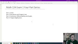 Math 124 Exam 1 Review Series Intro