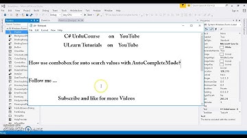 How use combobox for auto search values with AutoCompleteMode in C#  in Urdu