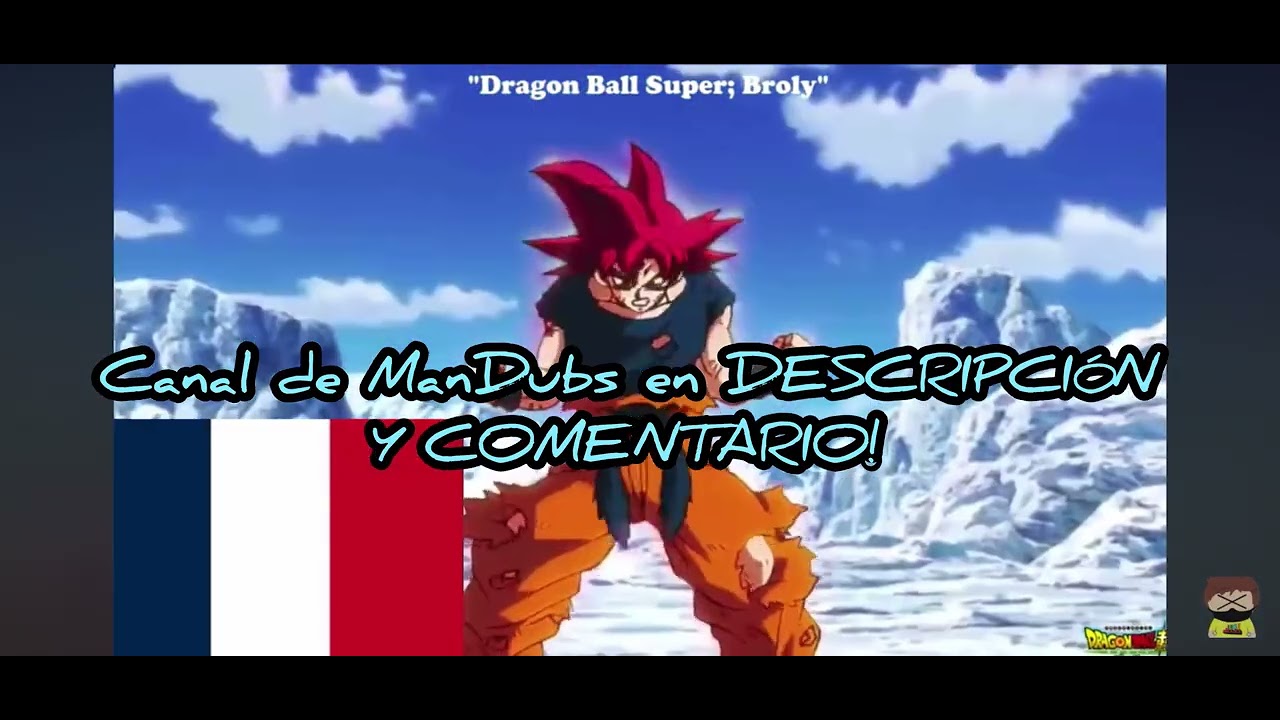 Goku se transforma en Super Saiyan Blue VS Broly  en Diferentes Idiomas(4K)