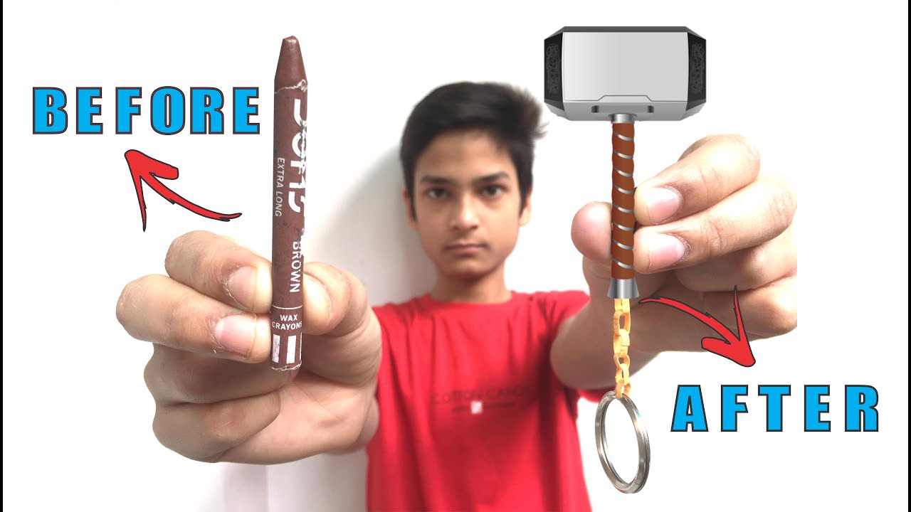 How to Make a Mini Thor's Hammer Keychain DIY Crazy Dhanda Making
