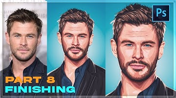 [ Photoshop Tutorial ] CHRIS HEMSWORTH Vexel art - PART 8 FINISHING