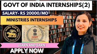 Paid Govt Of India Internships In 2026Rbi And Dpiit Do Not Miss Them