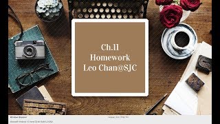 Ch.11 Homework
