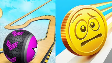 Sky Rolling Ball Run 3D VS Coin Rush –All Level Gameplay Android, iOS –NEW APK MEGA UPDATE