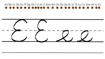 Cursive Letters Video Tutorials (9 of 33) E e