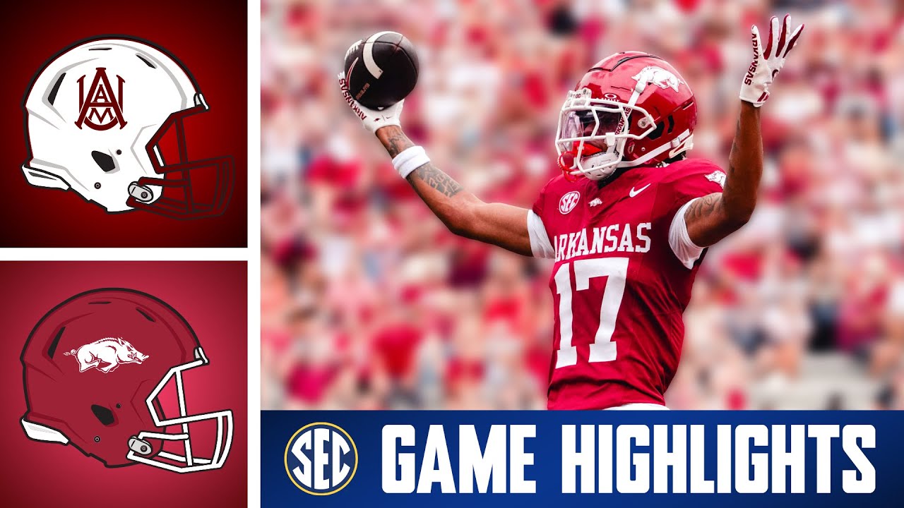 Alabama Razorbacks Football Alabama A&M Bulldogs at Arkansas Razorbacks | Game Highlights | 2025 ...