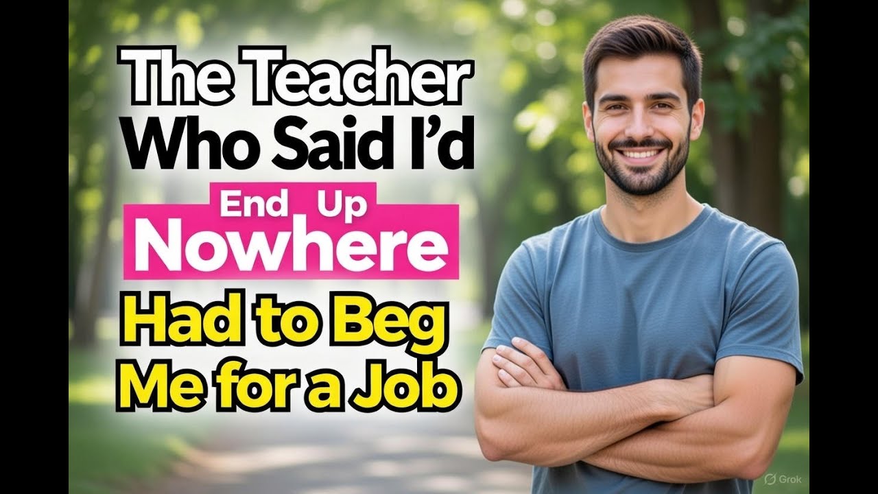 “My Teacher Said I’d Be Nothing… Now Begging Me for a Job!”