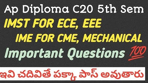 ap diploma C20 5th sem imst important questions| ime important questions|industrial management