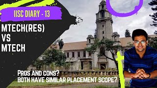 M.Tech vs M.Tech(Research) at IISc, Bangalore | Job Opportunities | Pros and cons | IISc, Bangalore