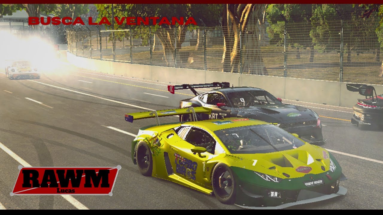 Busca la ventana!  - iRacing - Mustang - Adelaide Street Circuit - GT Sprint