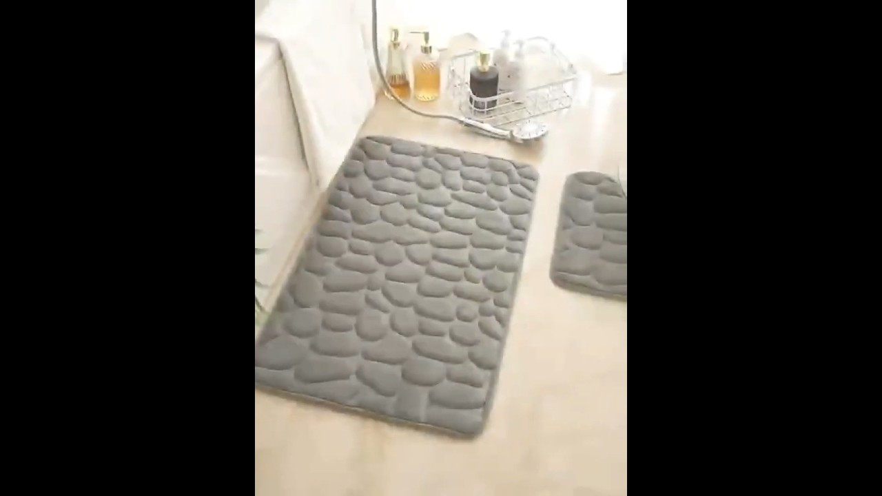 Non-slip Carpets In Wash Basin Bathtub Side Floor Rug Shower Room Doormat Memory Foam Pad
