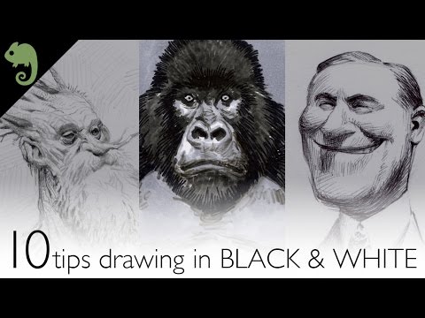 Video: How To Make A Drawing In Black And White