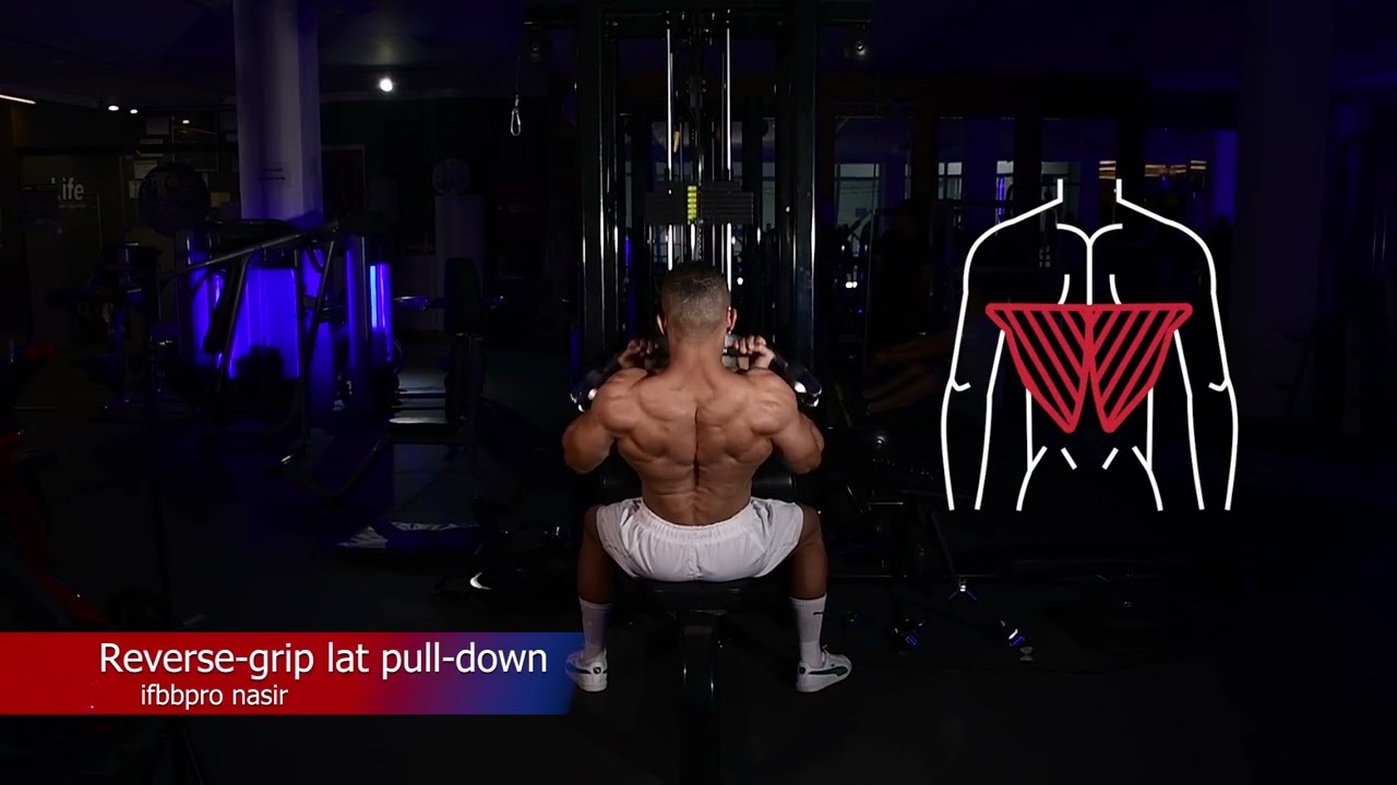 سحب بكرة اعلى مقلوب Reverse grip lat pull down