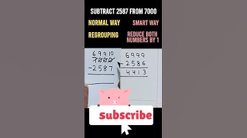 SHORTCUT METHOD OF SUBTRACTION FOR THE NUMBER ENDING WITH ZEROS #subtract #subtractiontricks #shorts