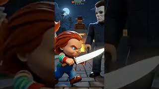 Horror Icons UNLEASHED! 🤡🔪 | Chucky, Pennywise & Michael Myers #horror #shorts #comedy #viral #yt