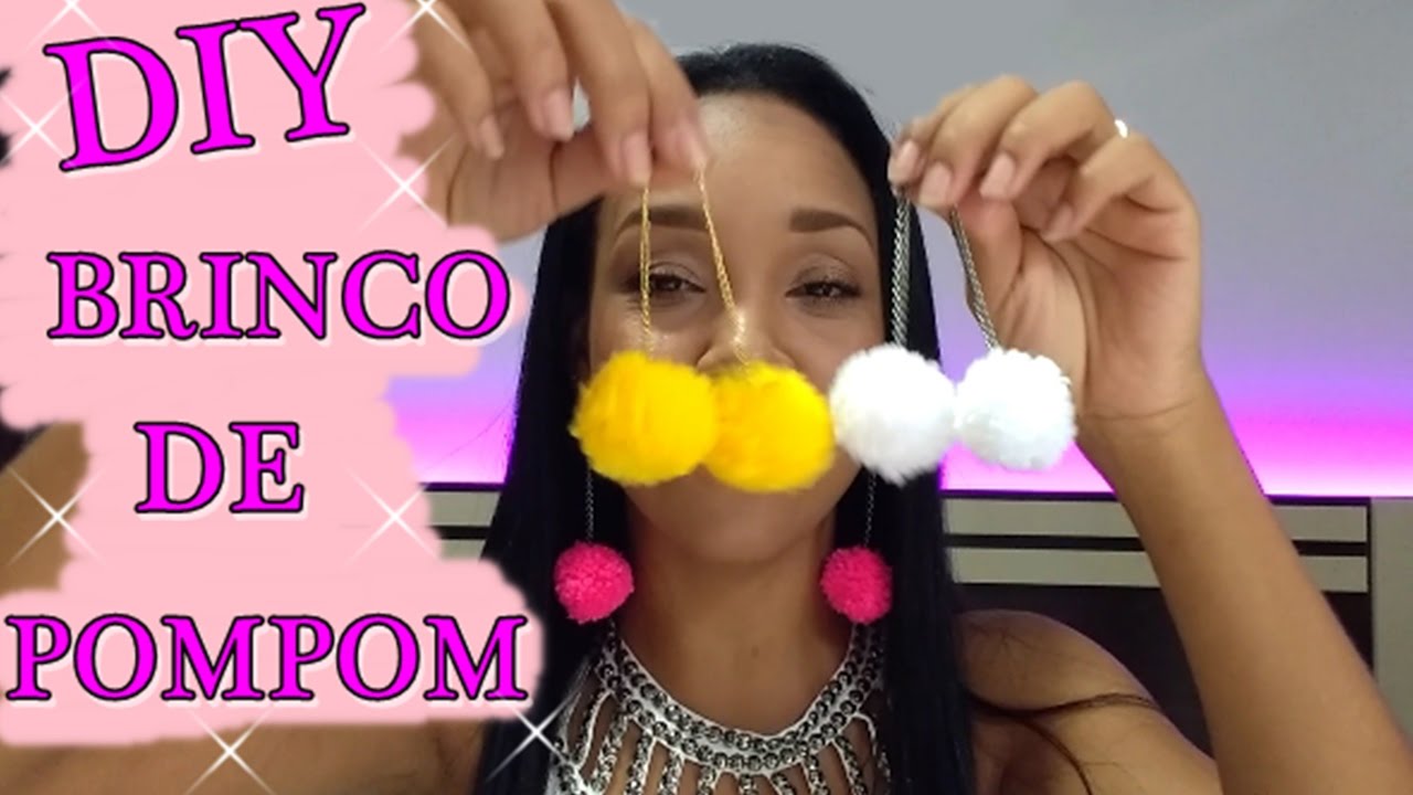 DIY: (Faça você mesma) Brinco de pompom