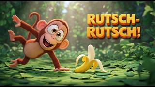 Der alberne Affe rutscht auf einer Banane aus – 🍌🐒😂 | Lustiges Kinderlied &amp; Cartoon Animation | Kids
