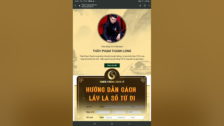 Hướng dẫn lấy lá số tử vi