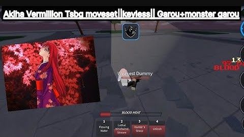 Akiha Vermillion Tsbg moveset||keyless|| Garou+monster garou