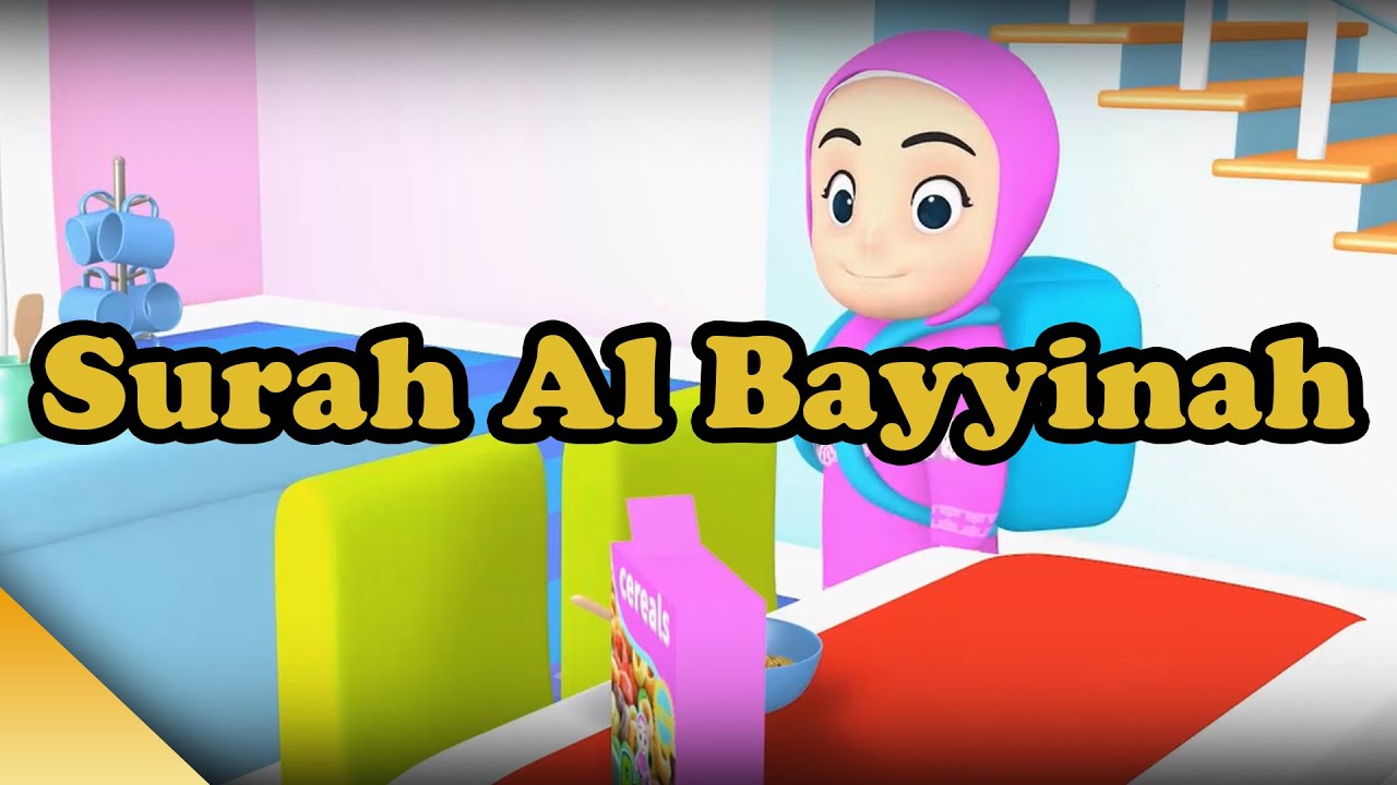 Murrotal Juz 30 Surah Al Al-Bayyina With Surfing in the Snow Animation