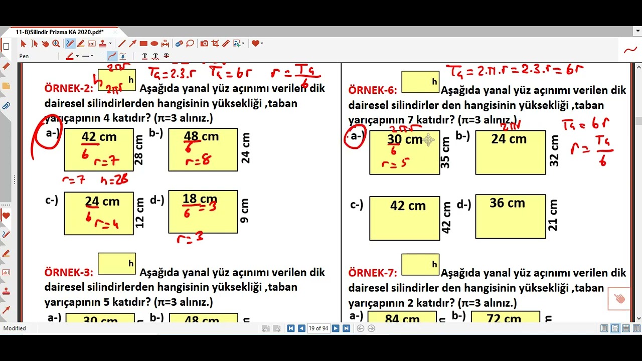 6-)M8 Geometrik Cisimler (Silindir Test) 71