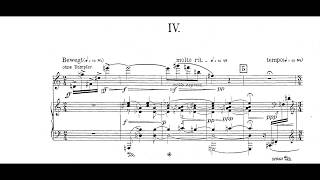 Anton Webern - Four Pieces For Violin And Piano, Op. 7 1910-14 Score-Video