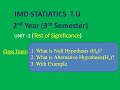 What is Null Hypothesis, and Alternative Hypothesis? with an example. L-2