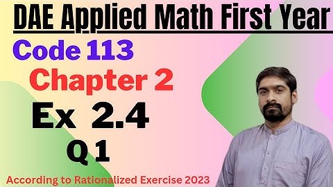 Applied Math 113 Exercise 2.4 Question 1 |Geometric Progression Tutorial