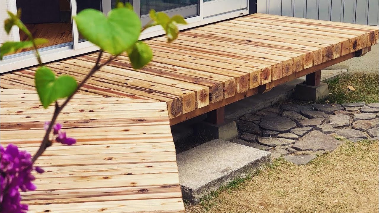【DIY】もらった廃材でウッドデッキを作りました YouTube