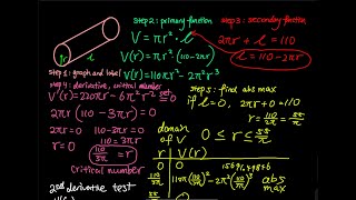 4.5 Optimization: Maximum Volume of A Cylindrical Parcel | Applied Calculus