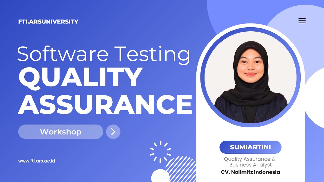 Workshop - Software Testing & Quality Assurance - YouTube
