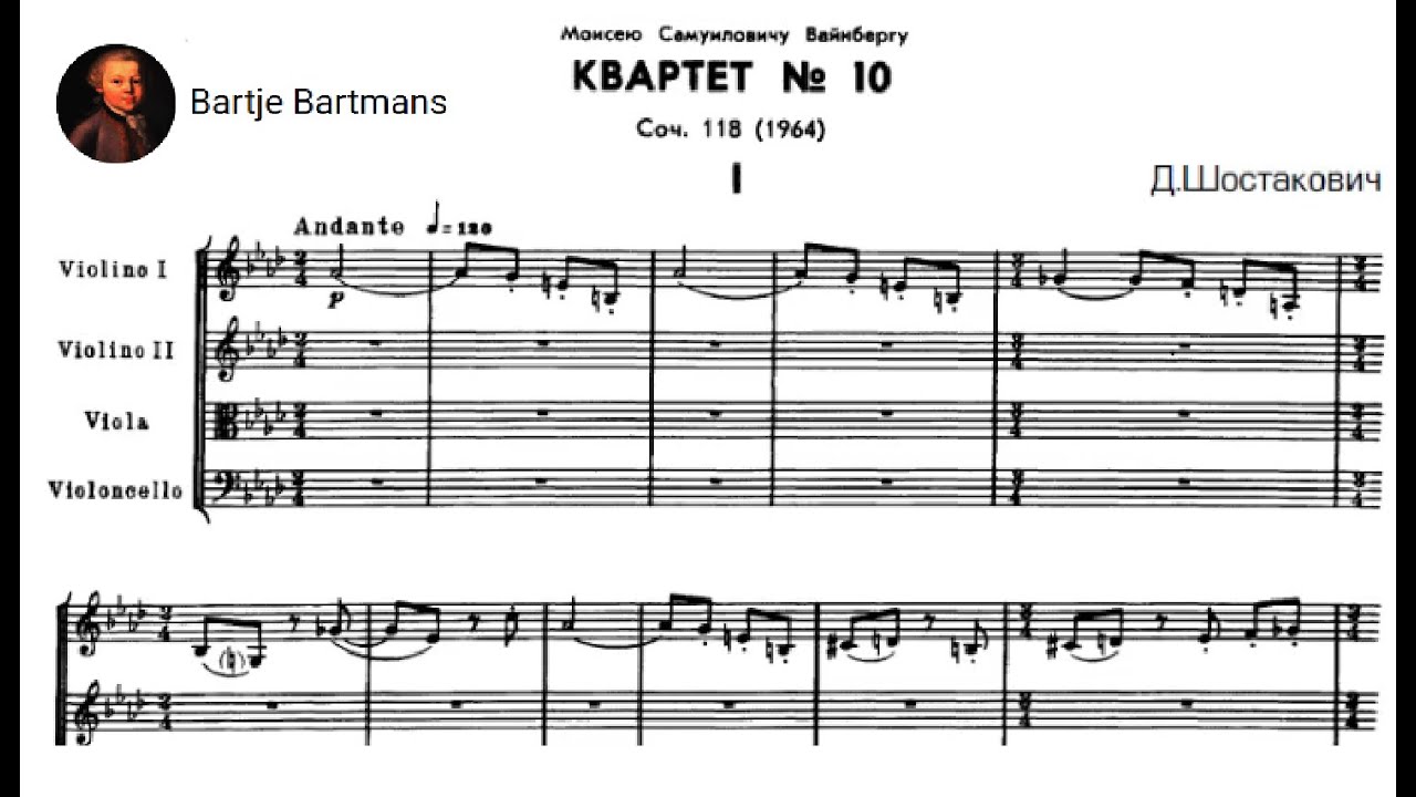 Dmitri Shostakovich - String Quartet No. 10, Op. 118 (1964) Dmitri Shostakovich - String Quartet No. 10, Op. 118 (1964)