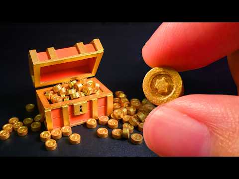 How to Make a Miniature Treasure Chest (with Removable Gold Coins)