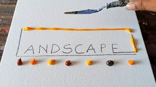 Easy Abstract Landscape Painting Demo for beginners / Relaxing / Daily Art Therapy / Day #0185