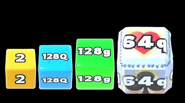 Jelly Run 2048 ULTIMATE Gameplay | 4 Shape Play Showdown! | 128M vs 128Q vs 128g vs 64q Race