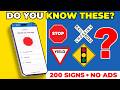 Master 200 Road Signs — FREE DMV Quiz App 🚗