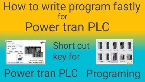How to write program fastly for Power tran PLC // Power tran PLC ke liye shortcut key