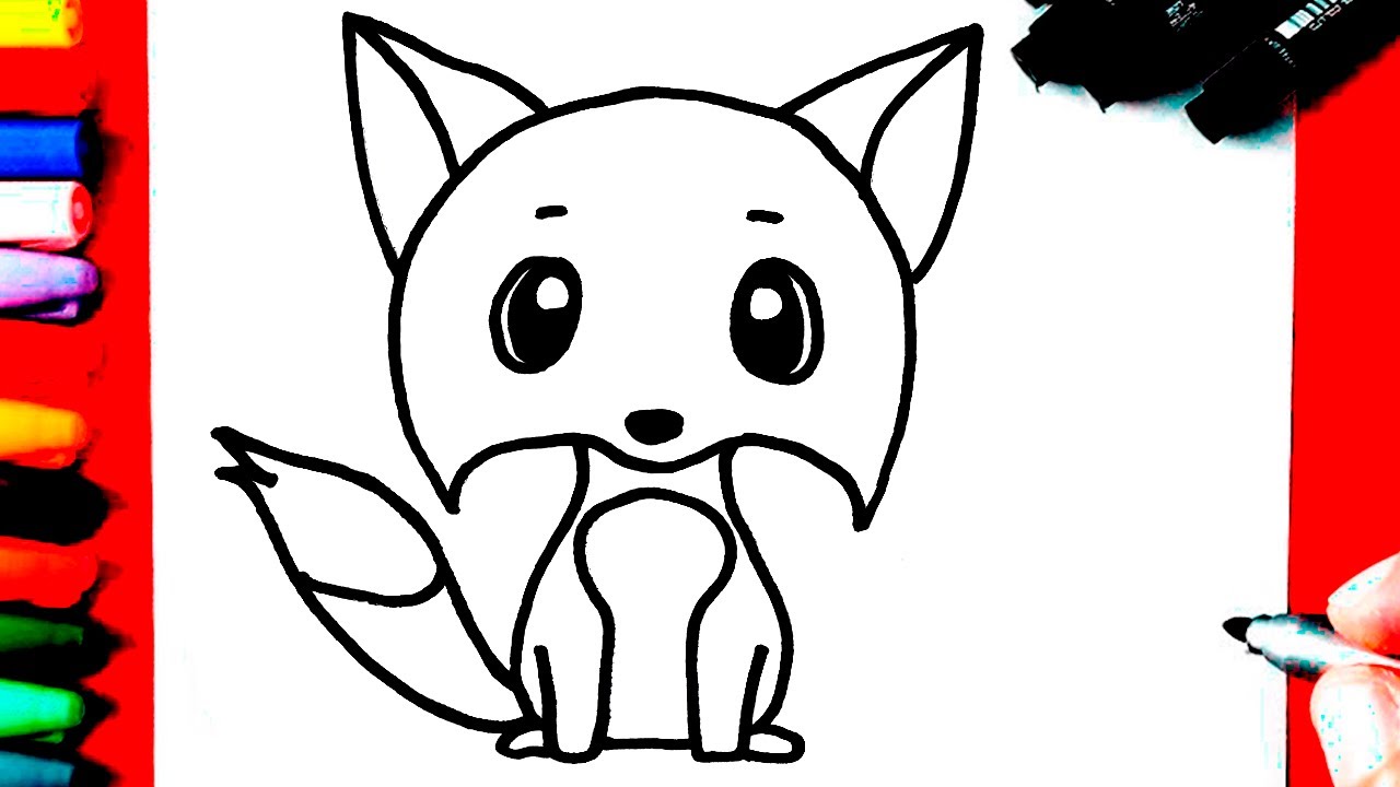 COMO DESENHAR UMA RAPOSA FOFA FÁCIL 🦊 