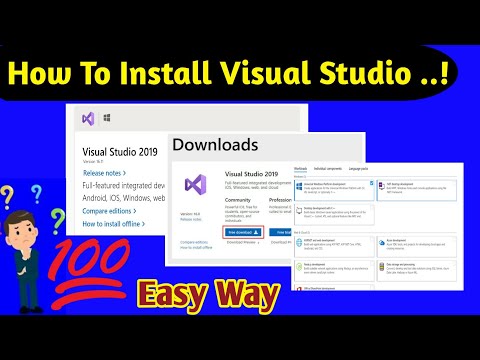 How to install visual studio 2019 | How to Install visual studio code | How to download VS 2019
