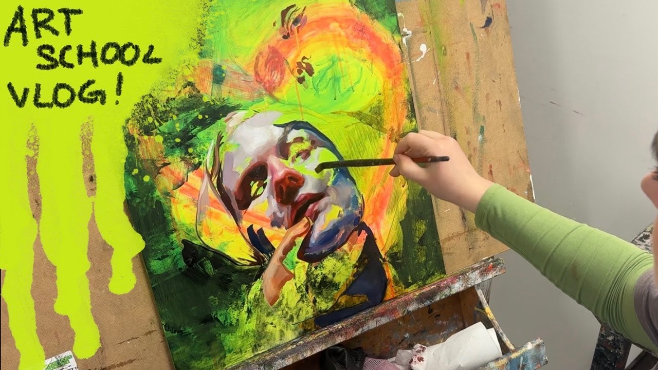 Have I finally found my style? [Art school vlog + NEW painting] - YouTube