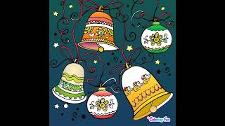 Colouring the beautiful Christmas bell with Christmas bolls