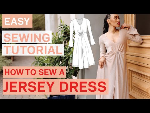 jersey maxi dress sewing pattern Highlands Wrap Dress