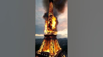 The Eiffel Tower... on fire? 🔥 But wait — this was created by AI 👀 Watch it collapse in seconds.
