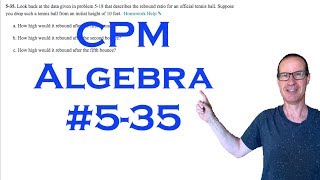 CPM Algebra Chapter 5 Problem 35
