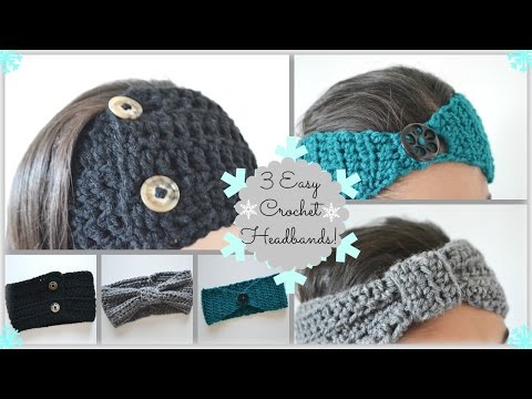 3 DIY Easy + Awesome Crochet Headbands!