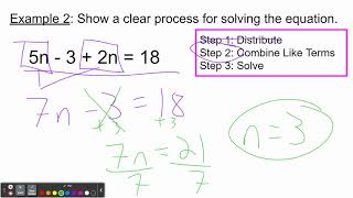 Two step Equations with distribution