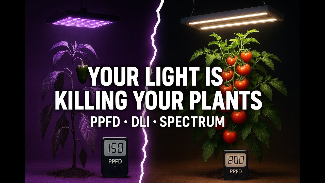 From Light Stress to Top Shelf: The No-Guess PPFD & DLI System for Bigger Yields