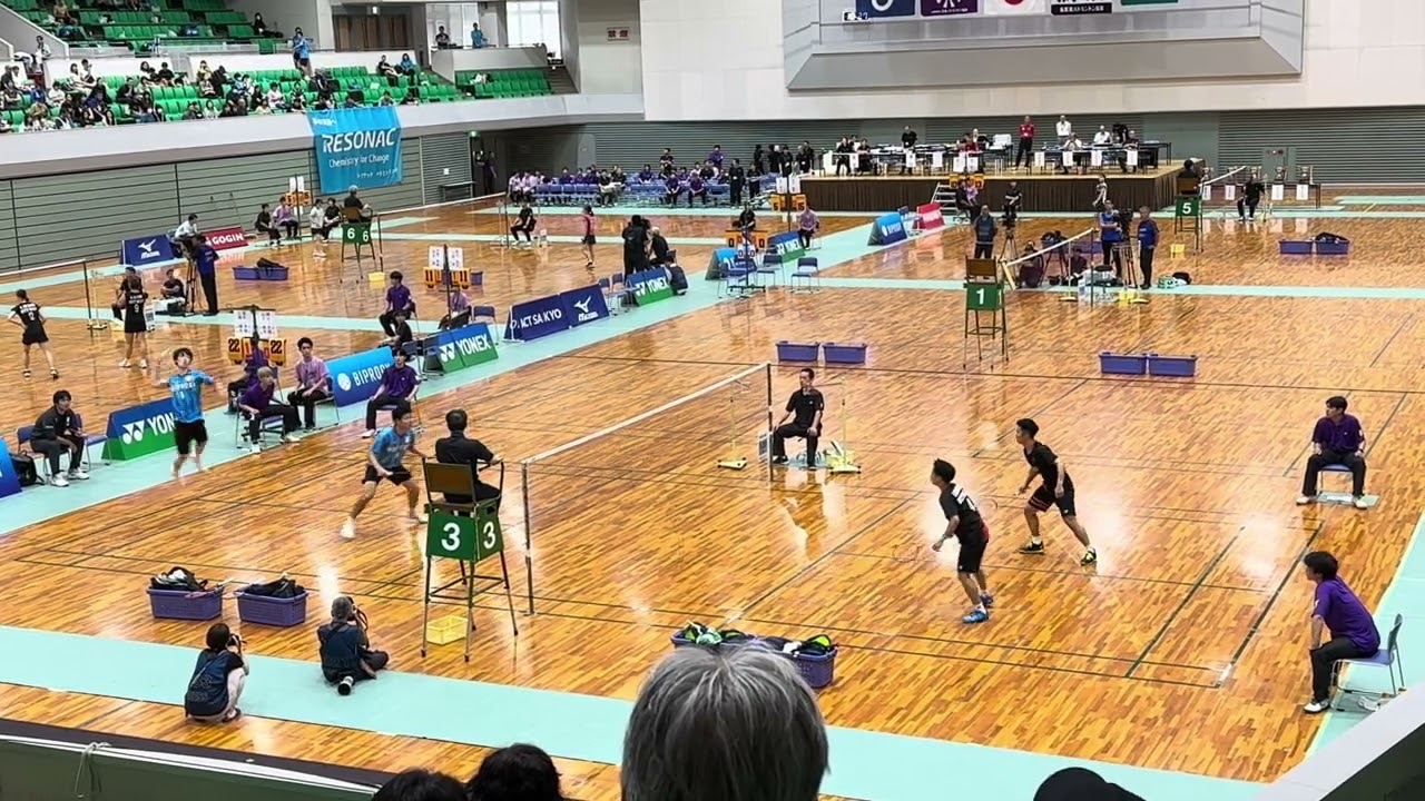 全日本社会人バドミントン選手権2024 準決勝 山下緑川VS三橋岡村